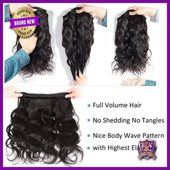 Brazilian Human Hair Extensions 4 Bundles Body Wave 24-30 Inches